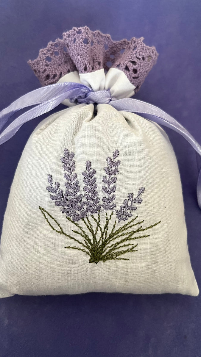 Sachet Lavender Bag Embroidered – Wyoming Lavender Estate