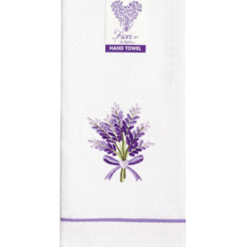 Hand Towel Lavender Embroidered