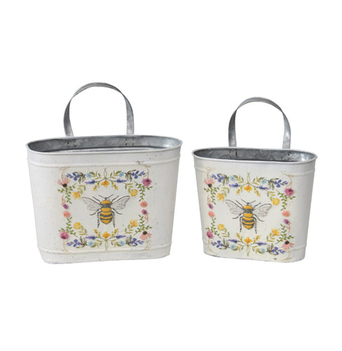 SPRING-COLOUR OVAL PLANTER/STORAGE BUCKET