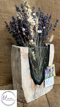 Glass Vase with Natural Timber Base