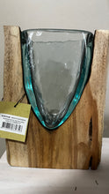 Glass Vase with Natural Timber Base