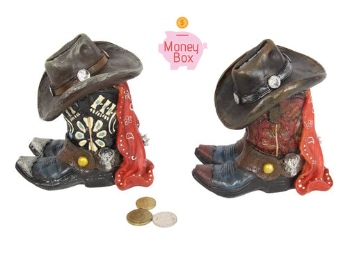 Cowboy Boots & Hat Money Box