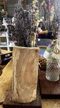 Glass Vase with Natural Timber Base