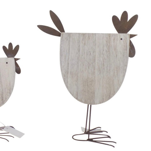 MUM & CHILD STANDING FRENCH COUNTRY CHOOKS 17X7X22.5/13×6.5×17.5CM