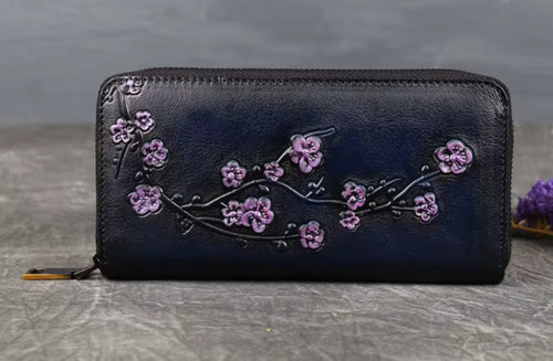 Ladies Leather Purse Wallet Embossed