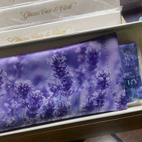 Glasses Case & Cloth Lavender print