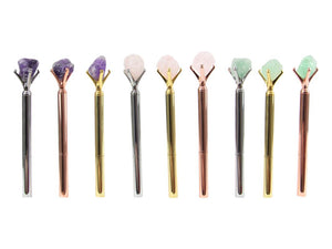 Gemstone Pen with Rough Crystal Top