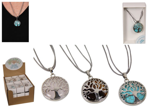 Tree of Life Gemstone Pendant Necklace