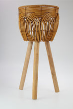 Rattan Basket in Flower Pot Stand 35cm