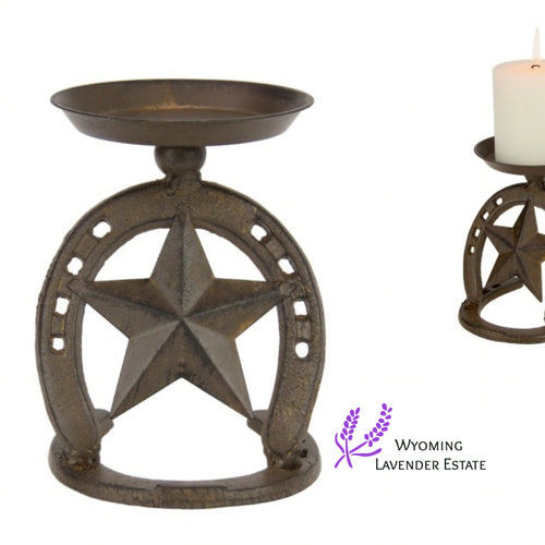 Cast Iron Horse Shoe Candle Holder 14cm