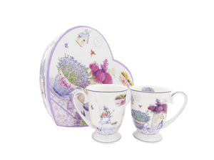 Spring Lavender Mugs Tea Strainer Napkin