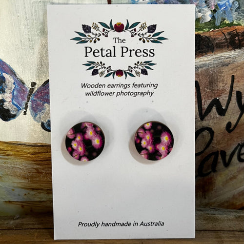 Earrings Wooden Australian Wildflowers