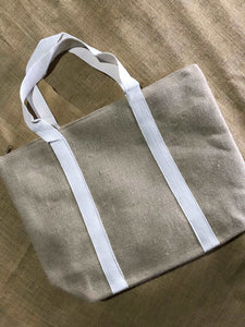 Cotton Canvas Shopping Bag Zipper