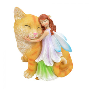 Resin Cat with Fairy